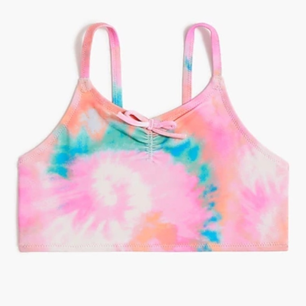 J crew Girls' tie-dye bow bikini top
